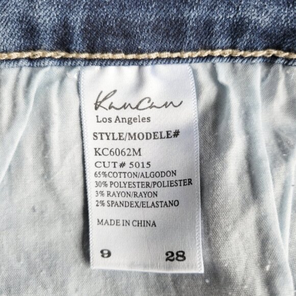 KanCan Raw Hem Denim Mini Skirt 9/28 - Picture 5 of 6